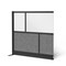 Luxor Workflow Modular Wall Room Divider System - Black Frame - 53" x 48" Add-On Wall with Whiteboard MW-5348-XWCGB - alternate 1